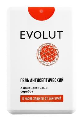 Evolut Antiseptic Hand Sanitizer With Silver Nanoparticles Frontal Spray - Evolut гель для рук антисептический с наночастицами серебра, фронтальный спрей